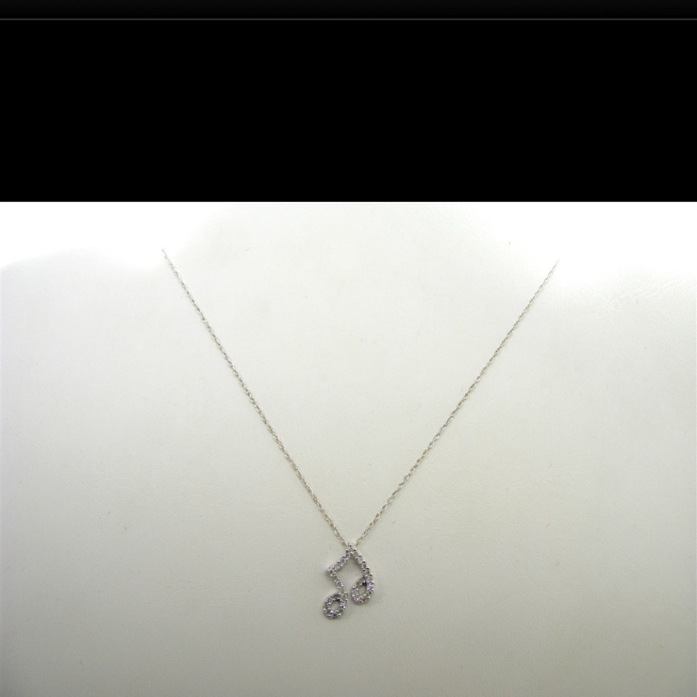 Zales 10k white gold pendant necklace
